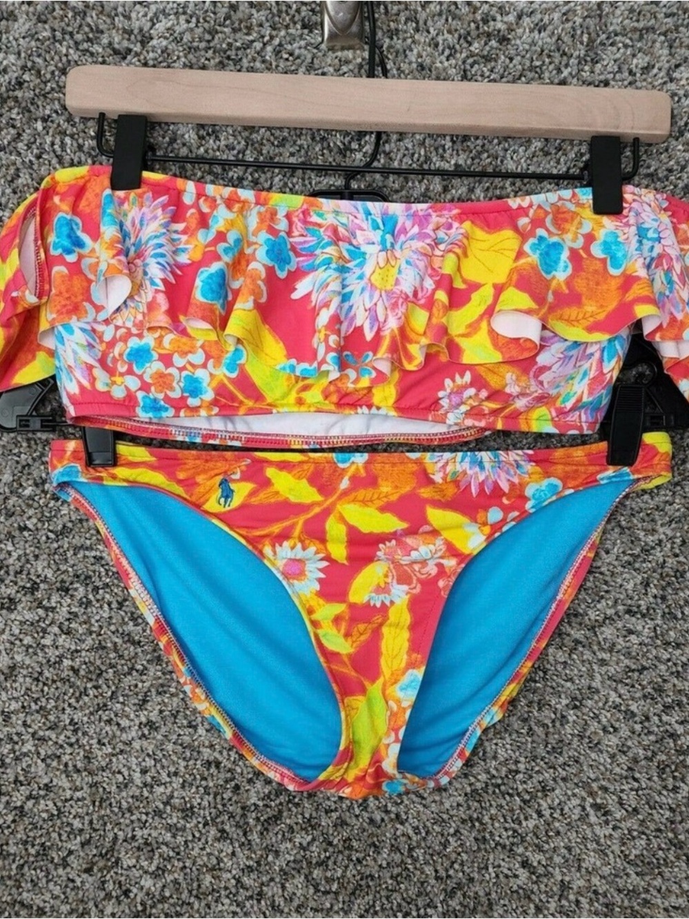 Polo Ralph Lauren Two-Piece Off The Shoulder Bikini Women's Medium